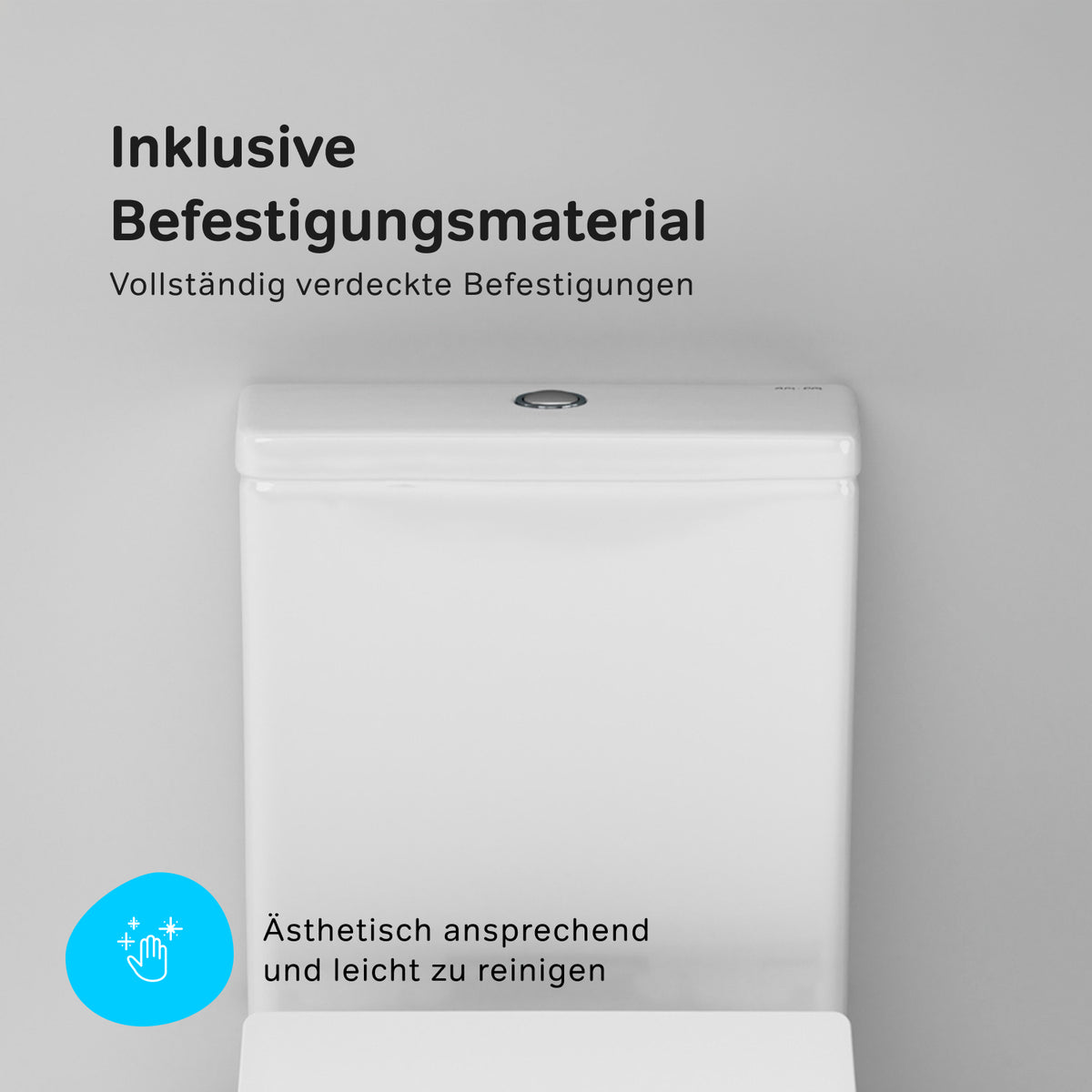Stand-WC Gem mit waagerechtem Wandabgang (PK), spülrandlos mit Soft-Close-WC-Sitz – CGA8601PSC