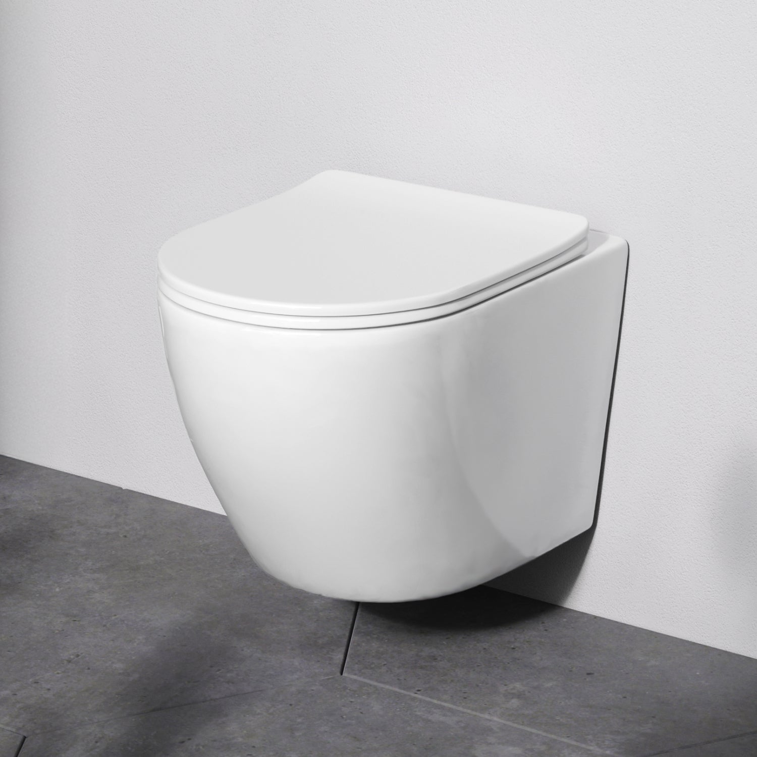 CLA1900PSC WC mural avec siège Comme AquaSpin WC à fond creux WC suspendu sans bride avec couvercle de toilette