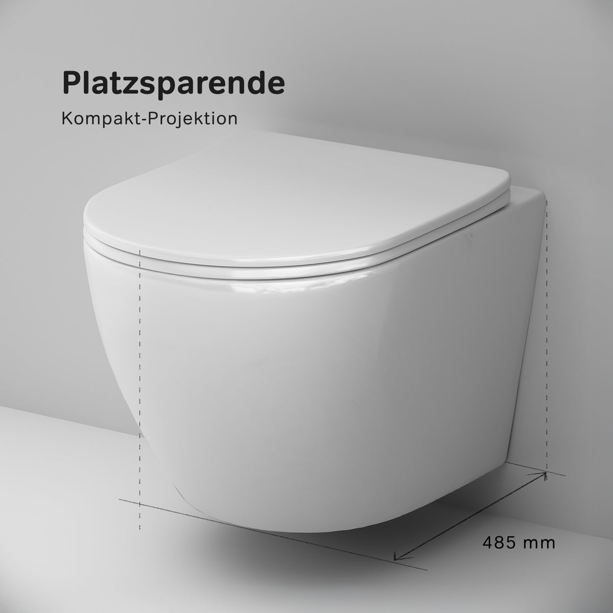 Wand-WC Like AquaSpin spülrandlos mit WC-Sitz – CLA1900PSC