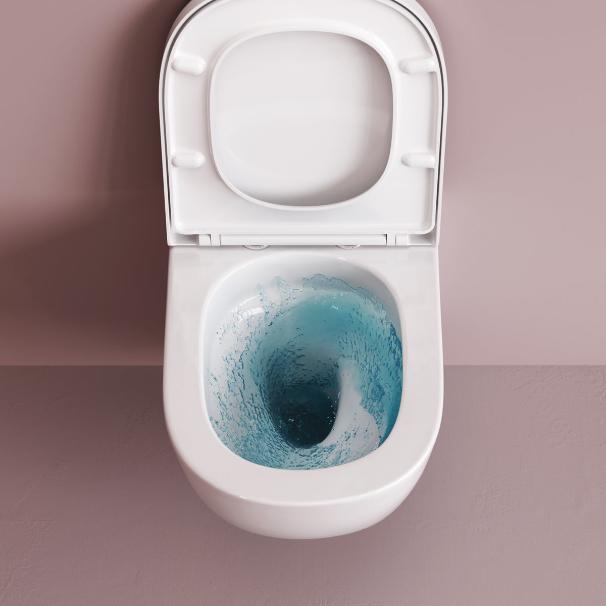 Toilettes suspendues sans bride Libre AquaSpin avec abattant–CLB1900PSC