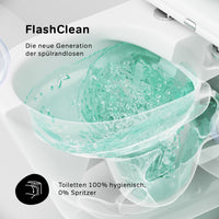 CNA1700SC Flash FlashClean Spülrandloses Wand-WC mit Softclosing-Sitzabdeckung | Online Store von AM.PM