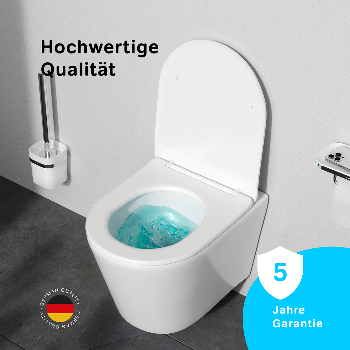 IIS90251.PA1900 Set: Wand-WC + Vorwandelement + Drückerplatte ampm-store.de