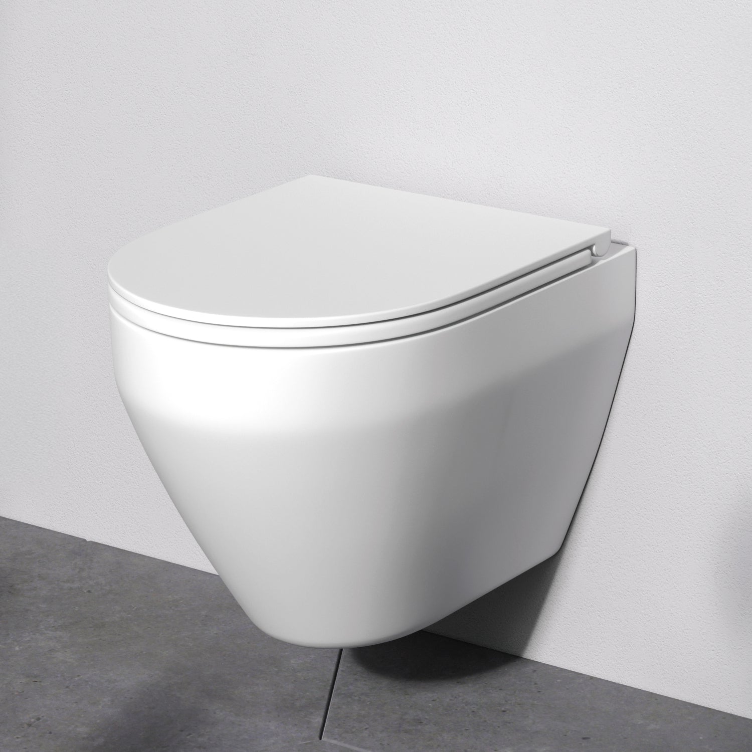 WC suspendu Spirit V2. 0 AquaSpin CSB190P0SC avec abattant, chasse d'eau profonde, sans bride, avec abattant. 