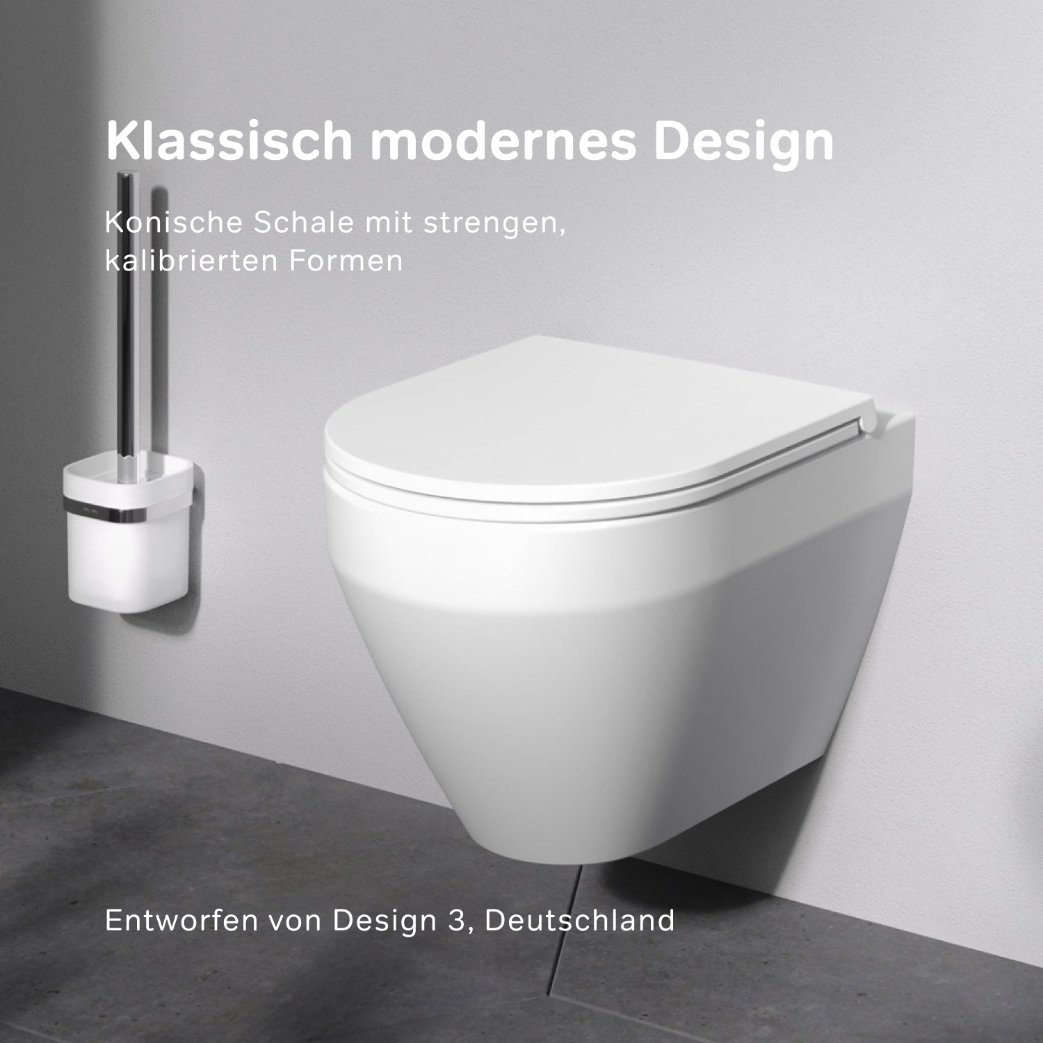 WC suspendu Spirit V2. 0 AquaSpin CSB190P0SC avec abattant, chasse d'eau profonde, sans bride, avec abattant. 