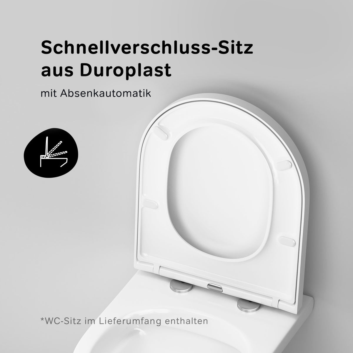 IIS90251.TA1700 Set: Wand-WC + Vorwandelement + Drückerplatte ampm-store.de