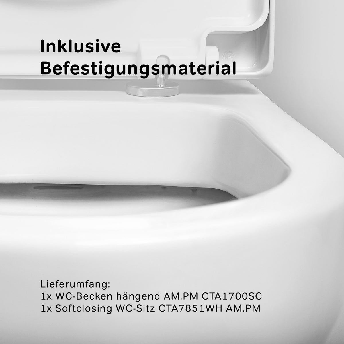 IIS90251.TA1700 Set: Wand-WC + Vorwandelement + Drückerplatte ampm-store.de