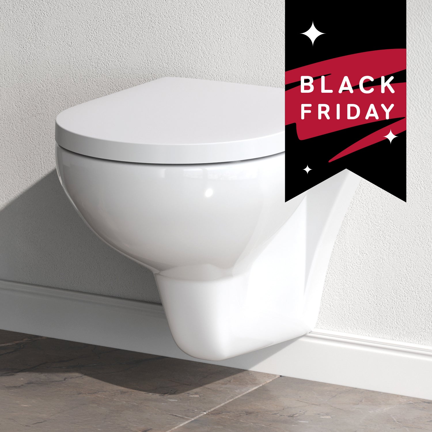 CTA1700SC Wand-WC mit Sitz Hit Tiefspül-WC Spülrandlos Hänge WC mit Toilettendeckel