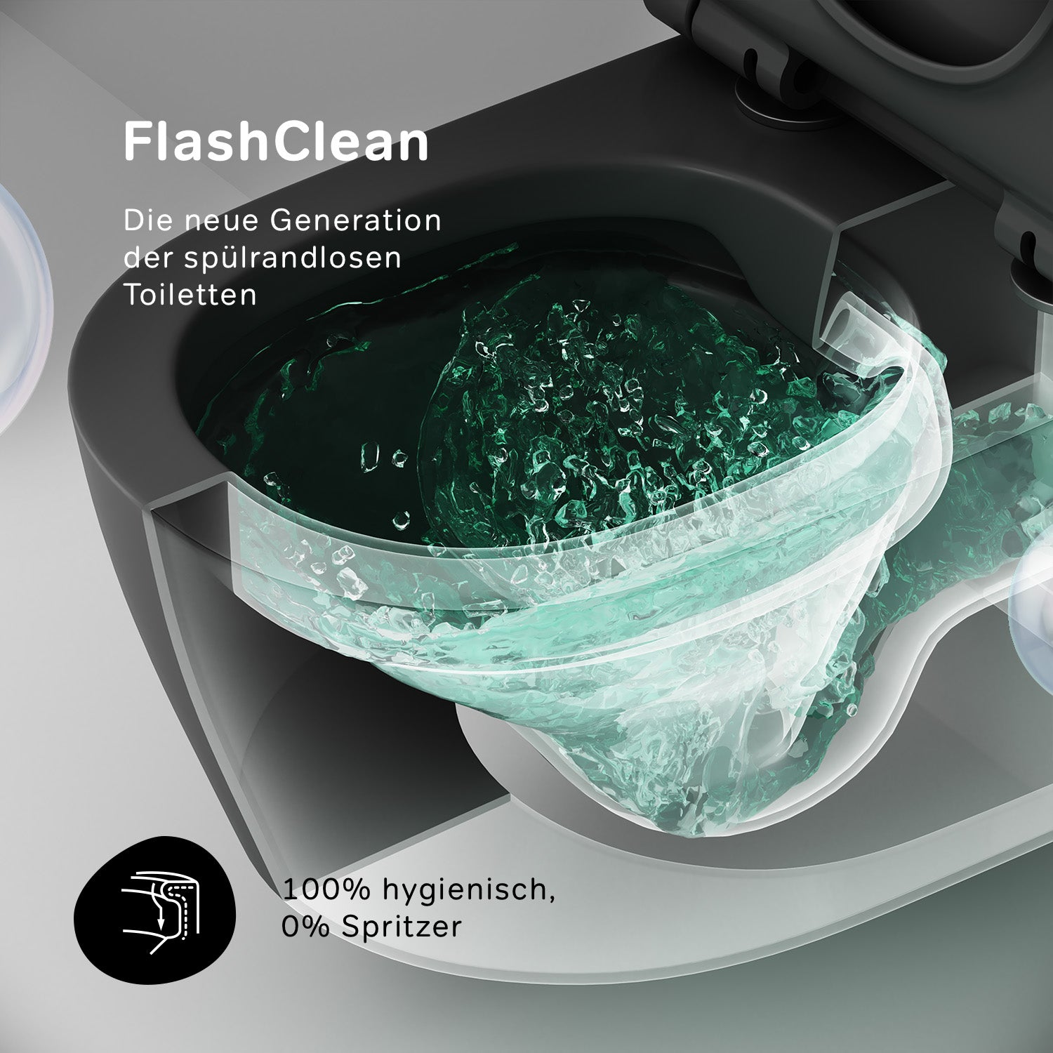 CXB1700MBSC X-Joy S FlashClean Spülrandloses Wand-WC mit Softclosing-Sitzabdeckung