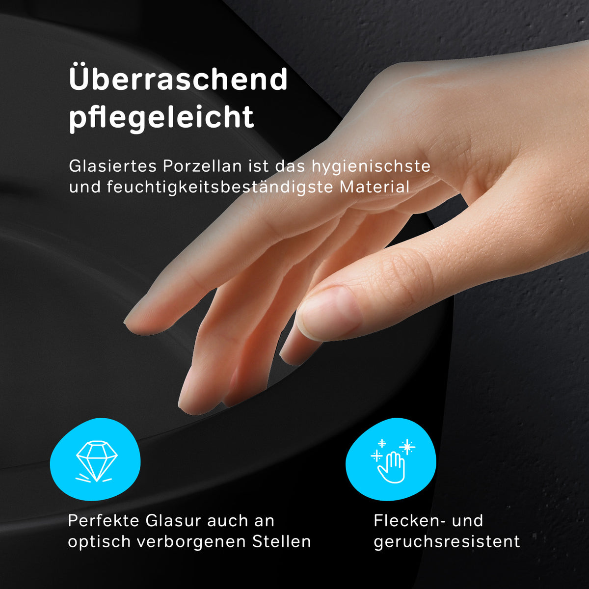 Wand-WC X-Joy S FlashClean spülrandlos mit WC-Sitz, Schwarz – CXB1700MBSC