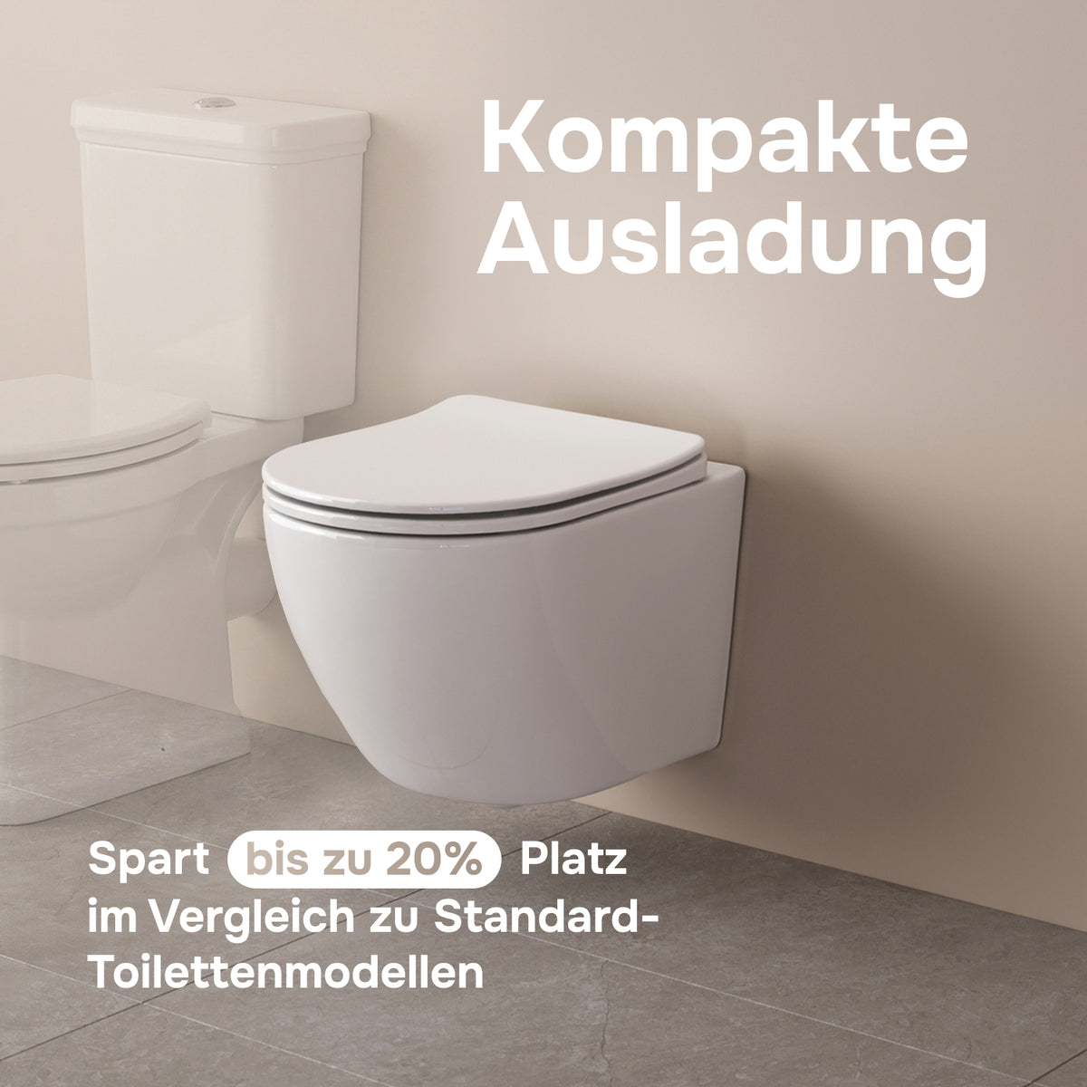 Wand-WC X-Joy S FlashClean spülrandlos mit WC-Sitz – CXB1701SC