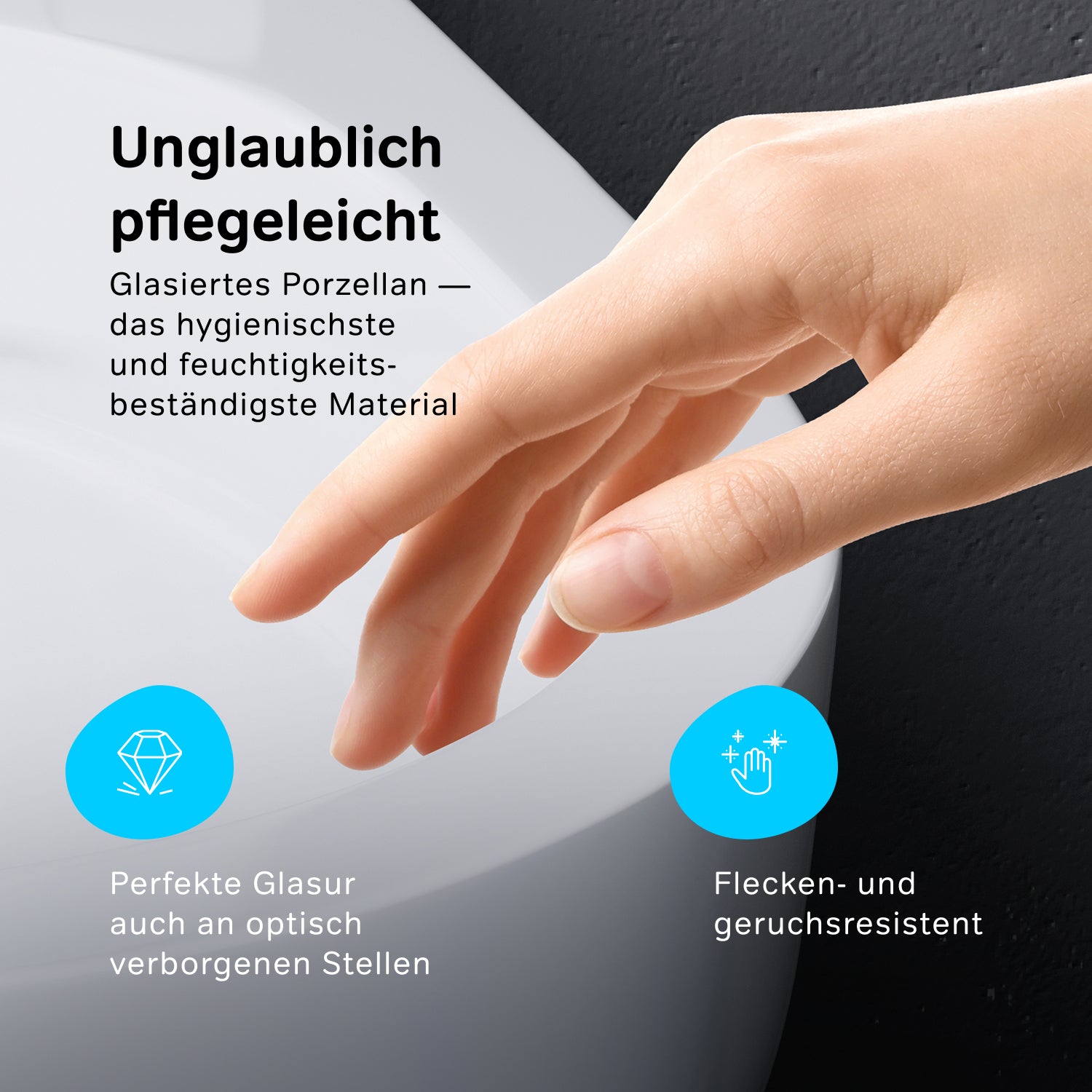 IIS90201.XB1701 Set: Wand-WC + Vorwandelement + Drückerplatte