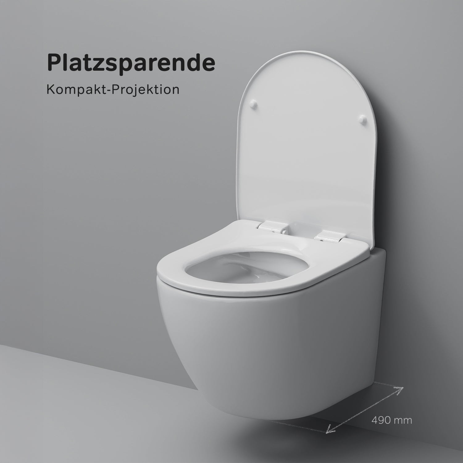 CXB1701SC Wand-WC mit Sitz X-Joy S FlashClean Tiefspül-WC Spülrandlos Hänge WC mit Toilettendeckel