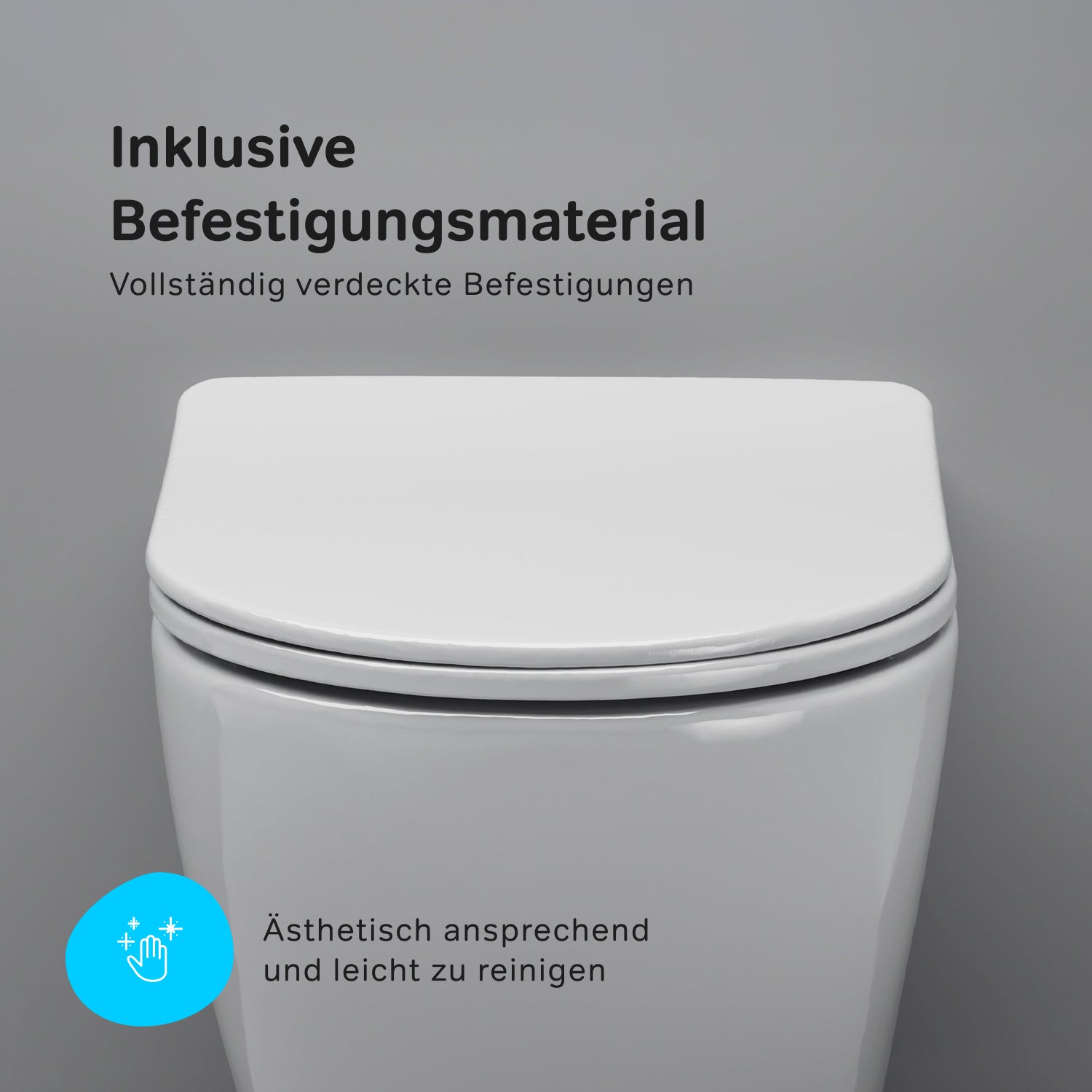 CXB1701SC Wand-WC mit Sitz X-Joy S FlashClean Tiefspül-WC Spülrandlos Hänge WC mit Toilettendeckel