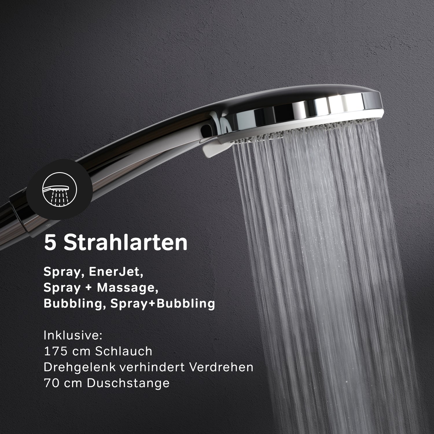 F018Y100 Ensemble de douche Play Ensemble de douche avec barre de douche