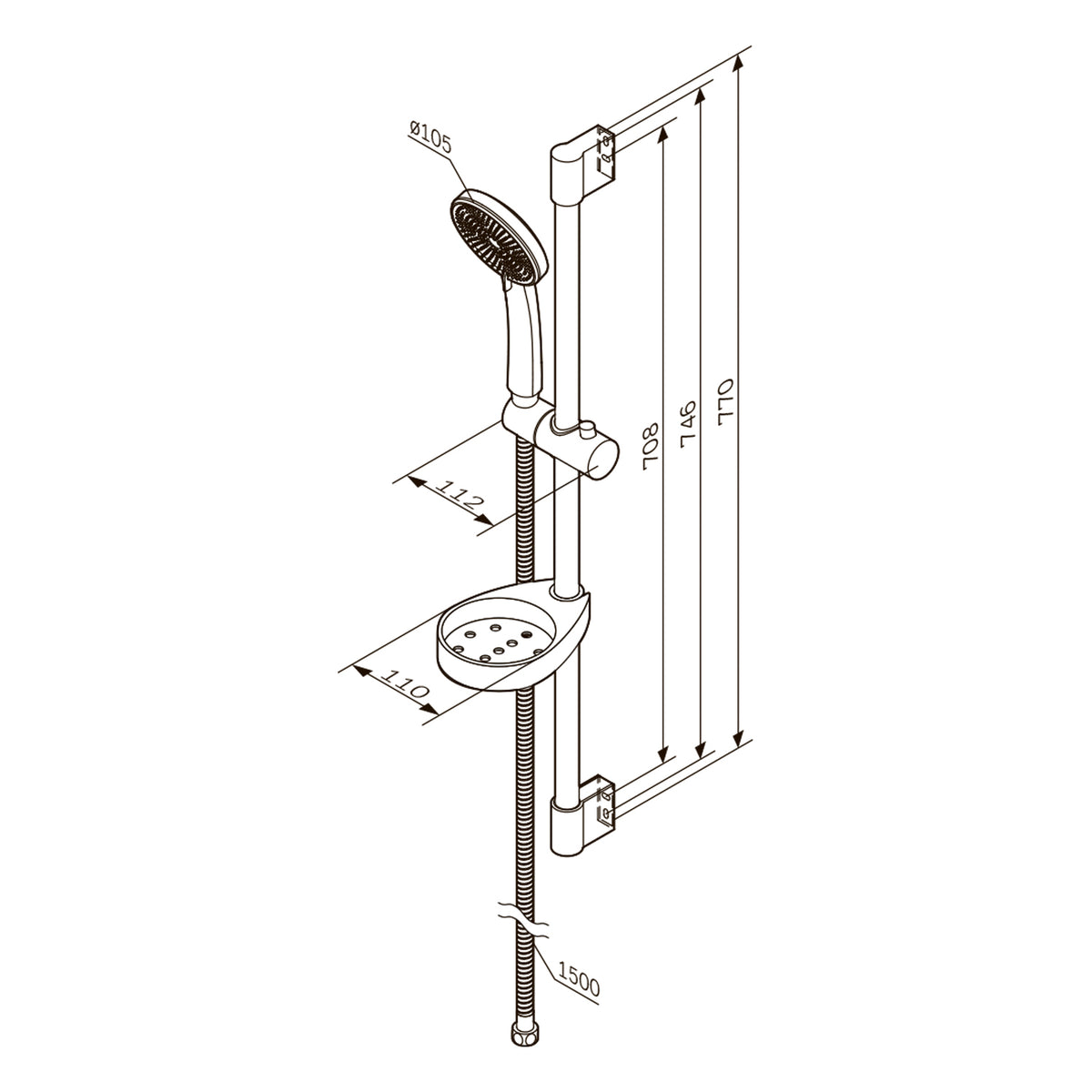 Ensemble de douche ludique, ensemble de douche avec barre de douche–F018Y100