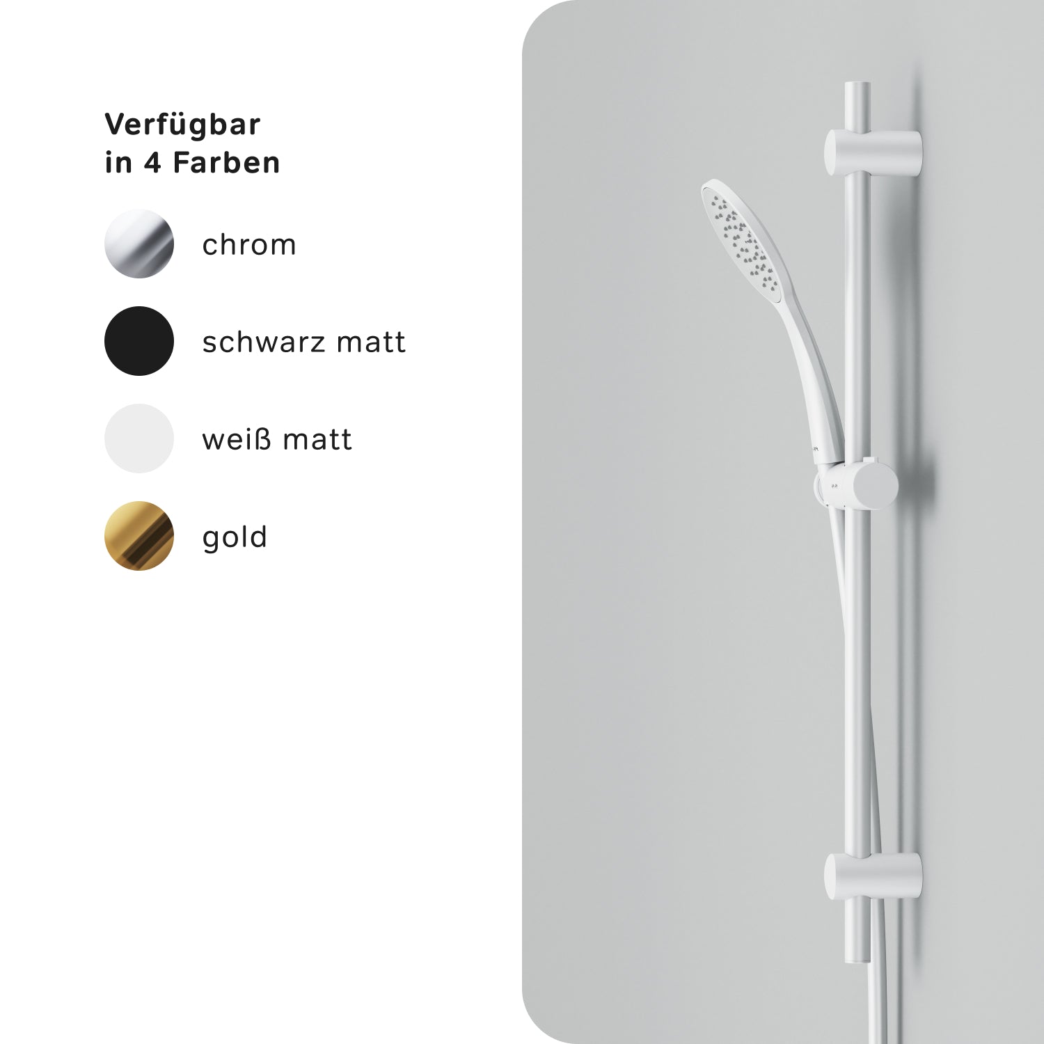 F01TA033 set de douche Hit set de douche set de douche barre, blanc