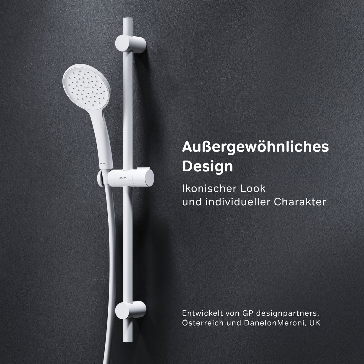 DuschSet Hit Brausegarnitur Stangenbrause-Set, Weiß – F01TA033