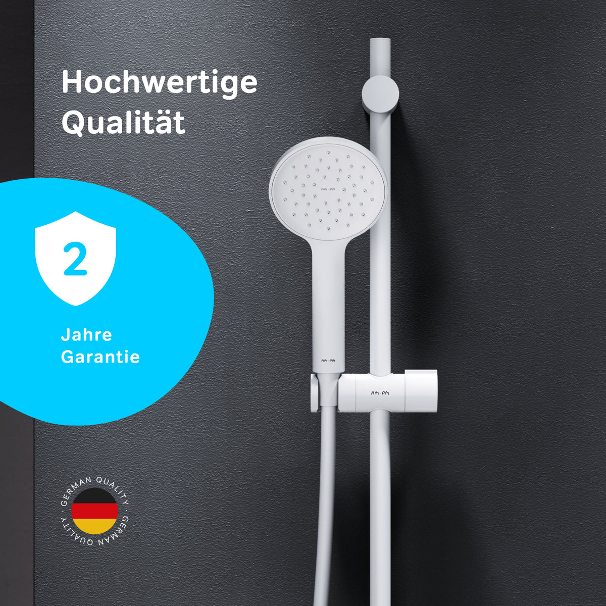 DuschSet Hit Brausegarnitur Stangenbrause-Set, Weiß – F01TA033