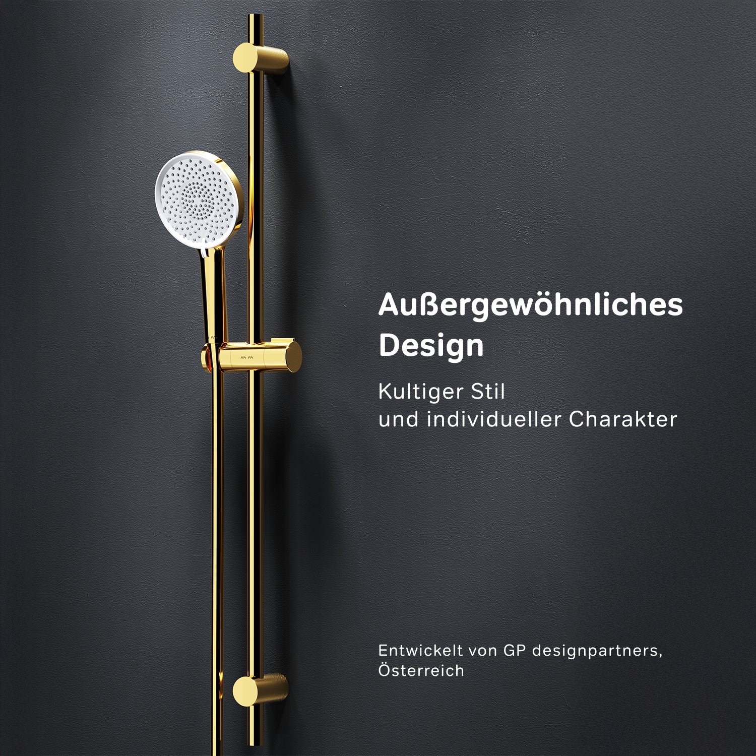F01XA099 Duschset X-Joy Brausegarnitur Stangenbrause-Set, Gold