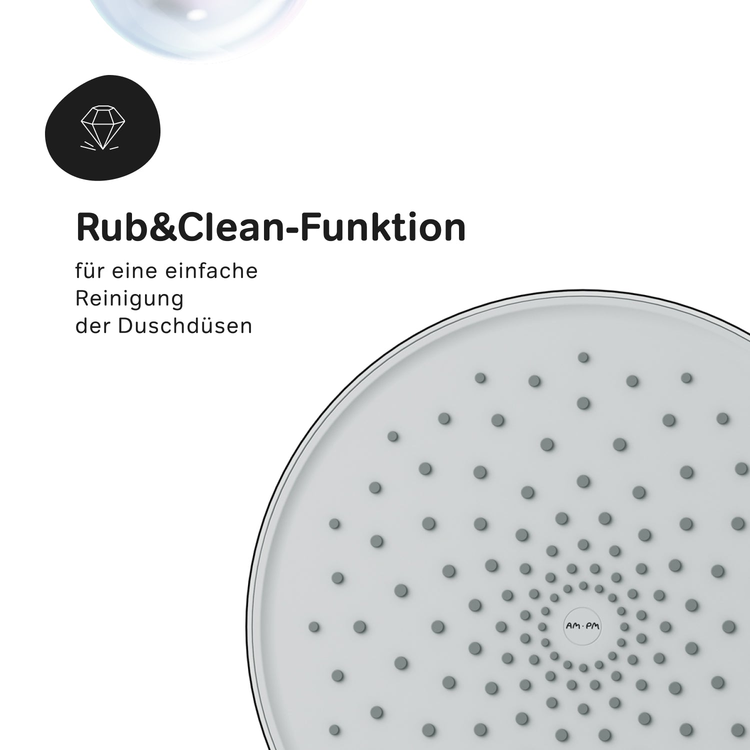 F058Y000 Duschkopf Play Regendushe 25 cm