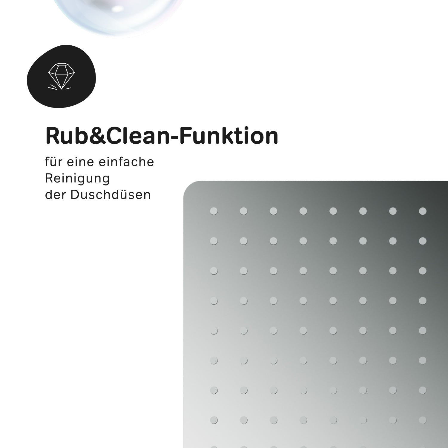 Pommeau de douche F059Y100 Effet pluie