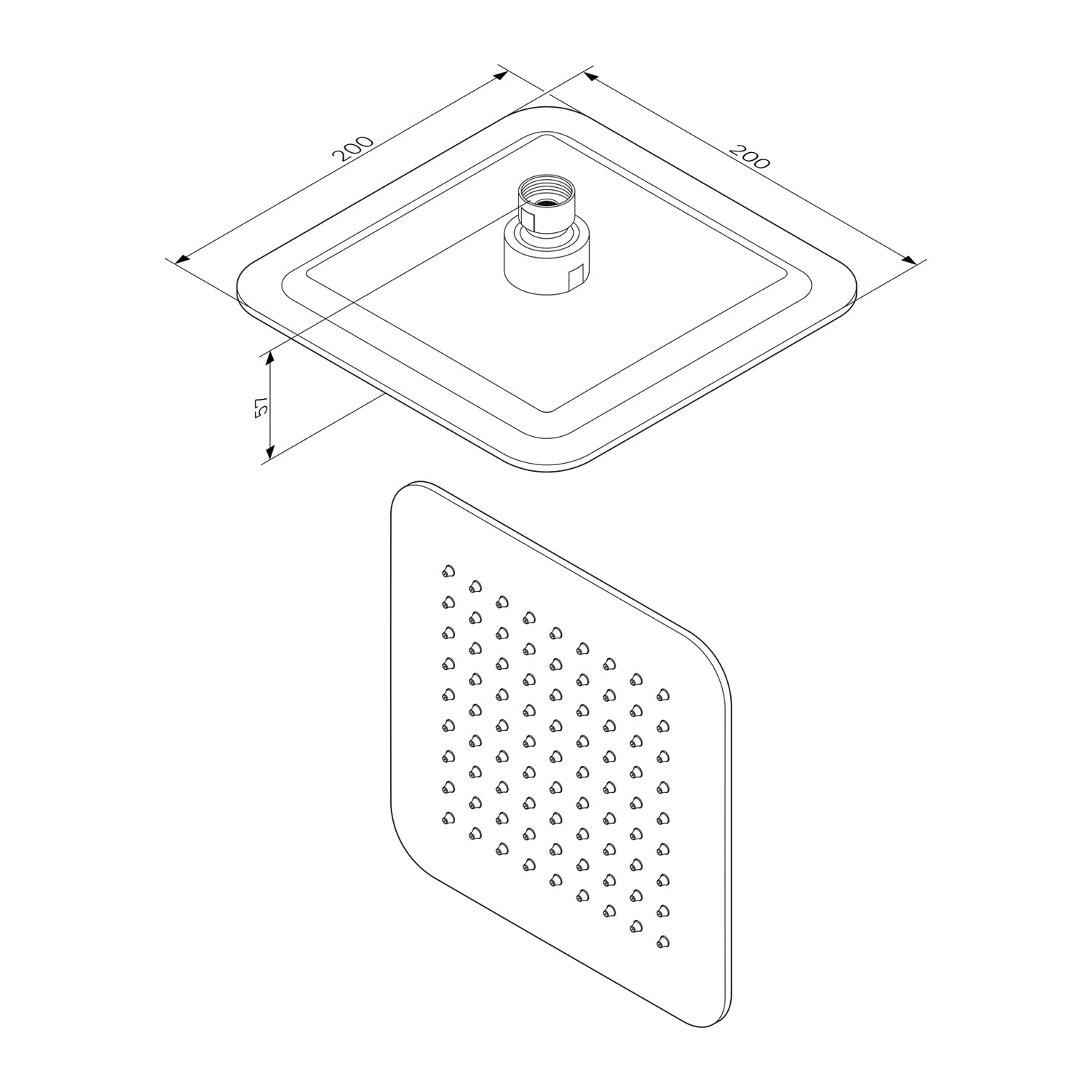 F05TA100 Pomme de douche Hit Rain Dushe