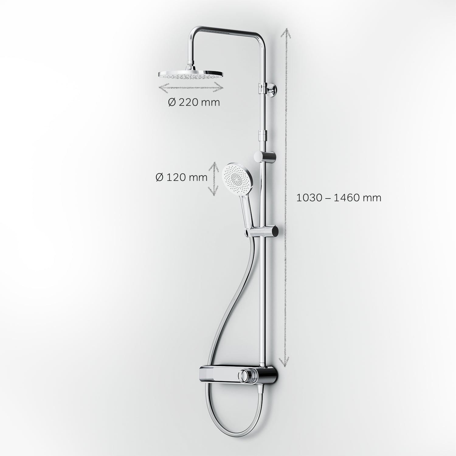 F0785A600 Duschsystem mit Regalmischer X-Joy Regendusche set Duschsäule ampm-store.de