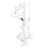 F0785A600 Duschsystem mit Regalmischer X-Joy Regendusche set Duschsäule ampm-store.de