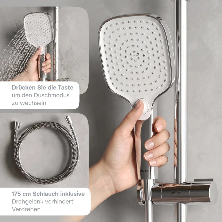 Système de douche ludique avec douche à effet pluie–F078W000
