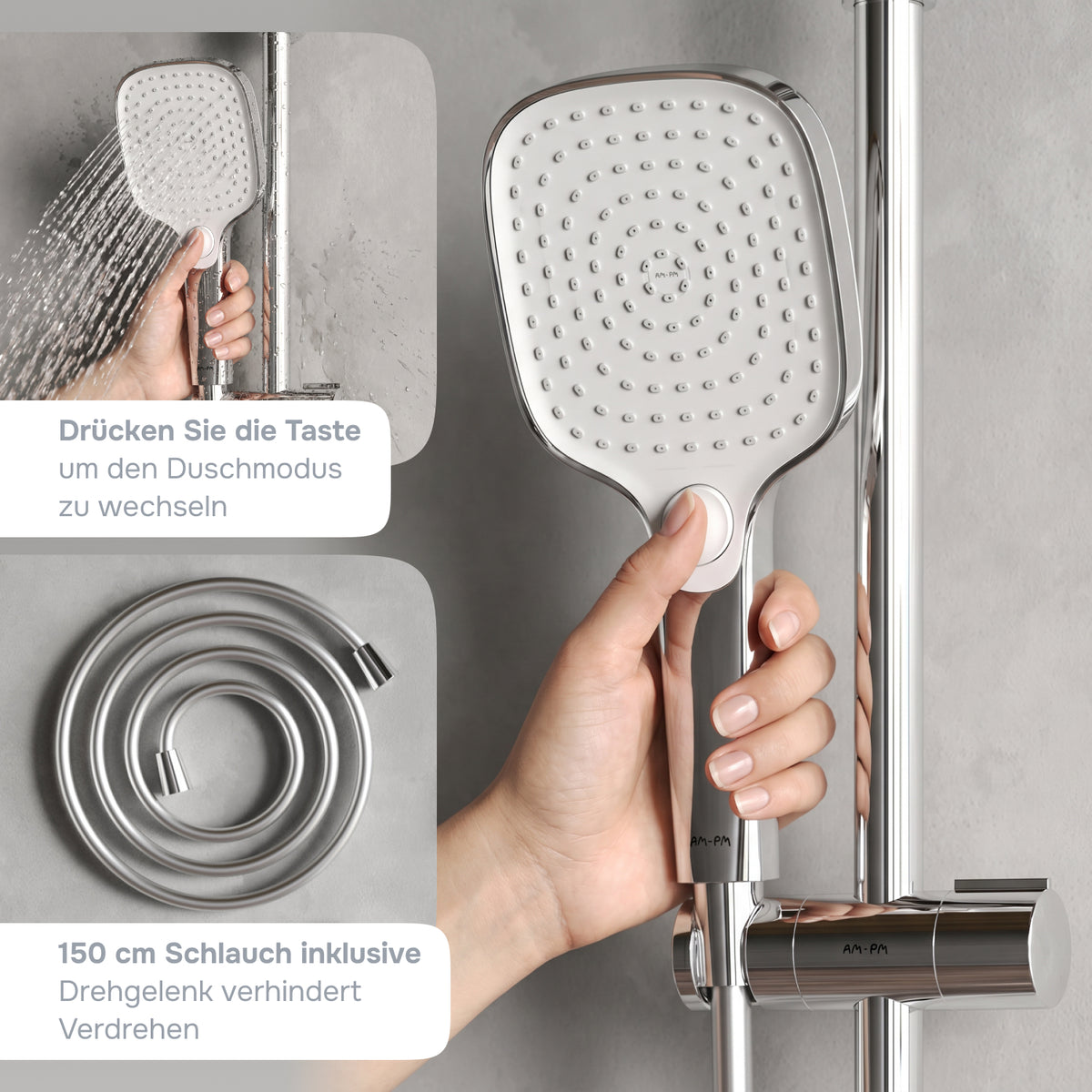 Système de douche ludique avec douche à effet pluie–F078X000