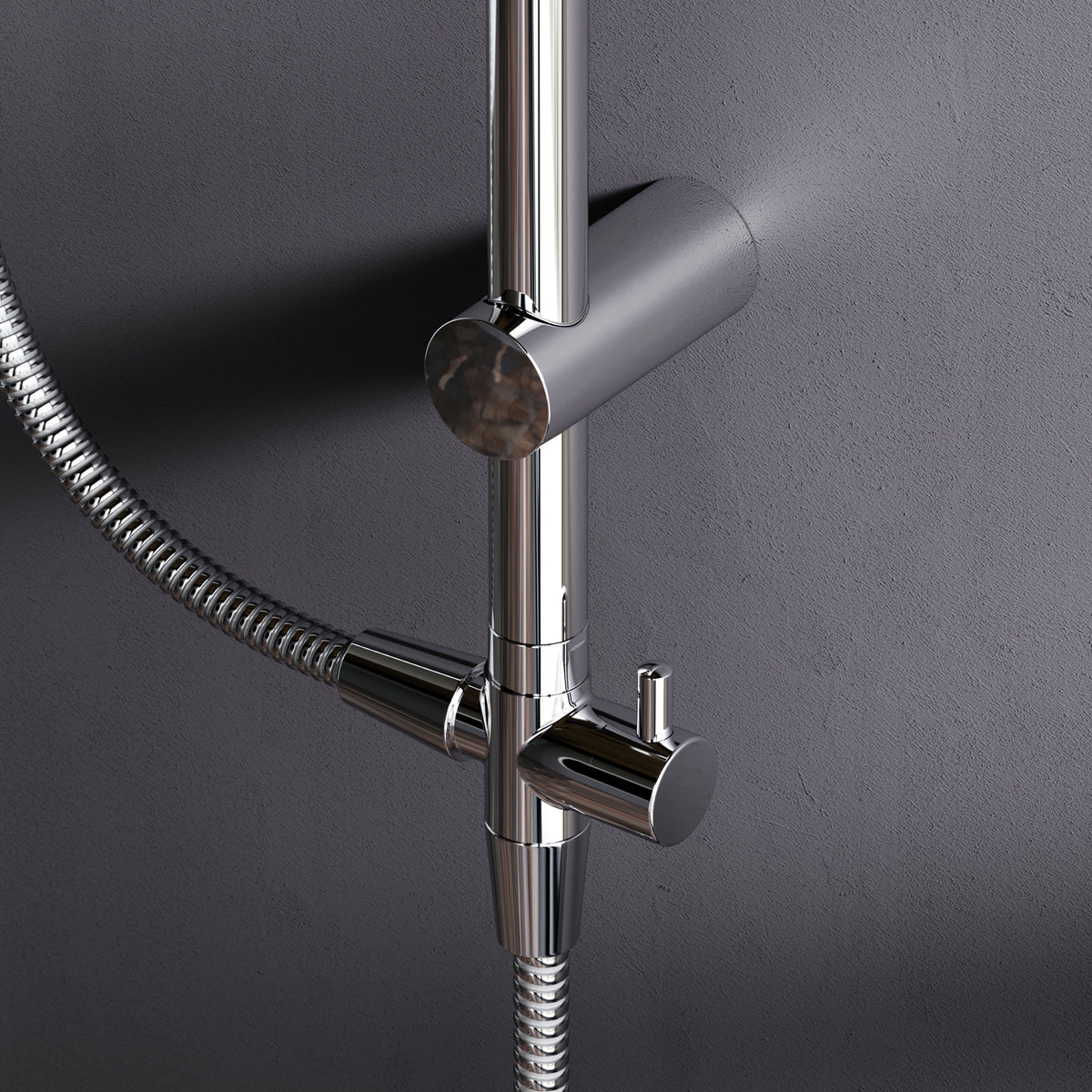 Système de douche ludique avec douche à effet pluie et étagère de douche–F078X203