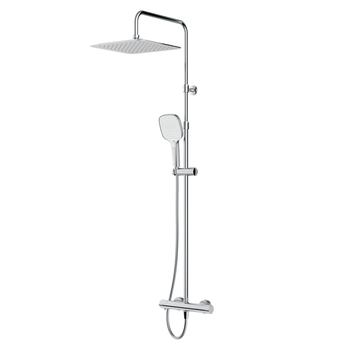 Système de douche Play avec thermostat et douche à effet pluie–F078X400