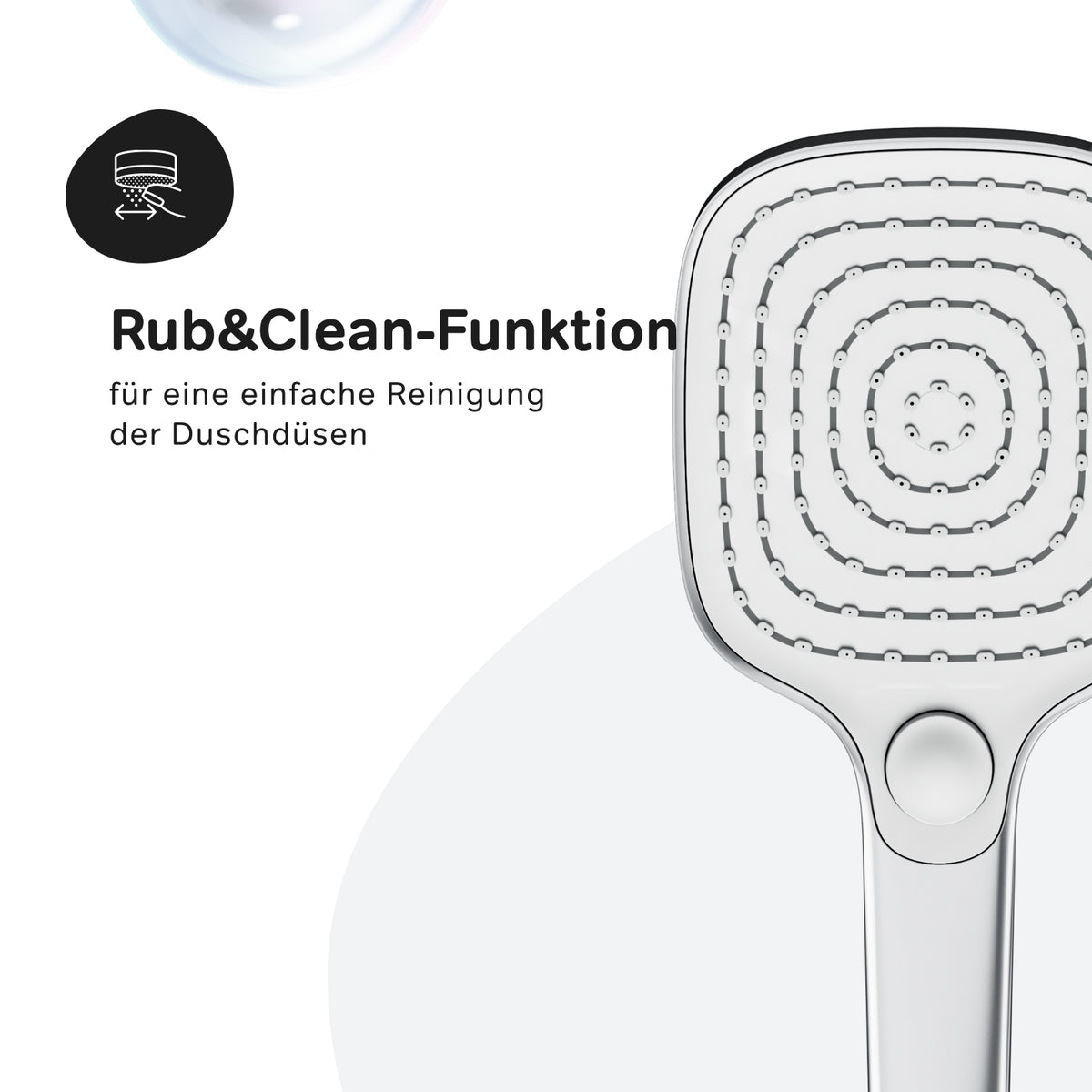 Système de douche Play avec thermostat et douche à effet pluie–F078X400