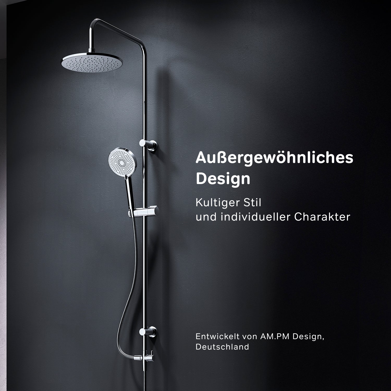 Système de douche F078Y000 Ensemble de douche à effet pluie avec colonne de douche