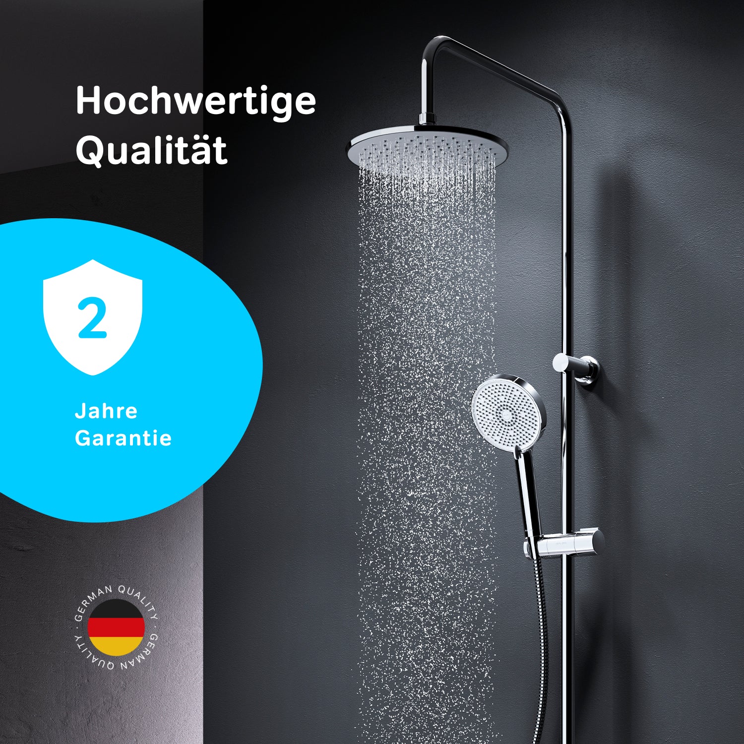 Système de douche F078Y000 Ensemble de douche à effet pluie avec colonne de douche