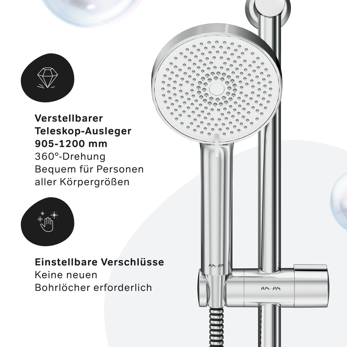 Système de douche ludique avec douche à effet pluie–F078Y000