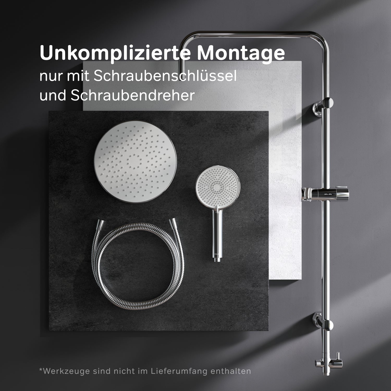 Système de douche F078Y000 Ensemble de douche à effet pluie avec colonne de douche