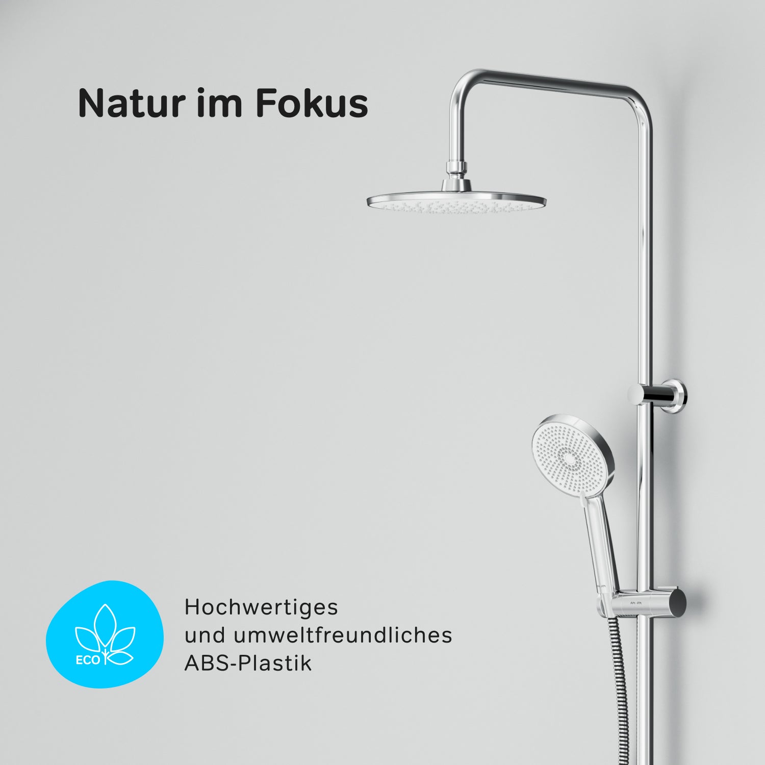 Système de douche F078Y000 Ensemble de douche à effet pluie avec colonne de douche