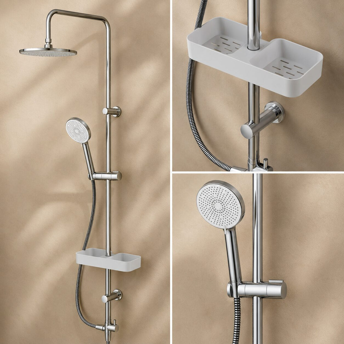 Duschsystem Play mit Regendusche und Duschablage – F078Y203