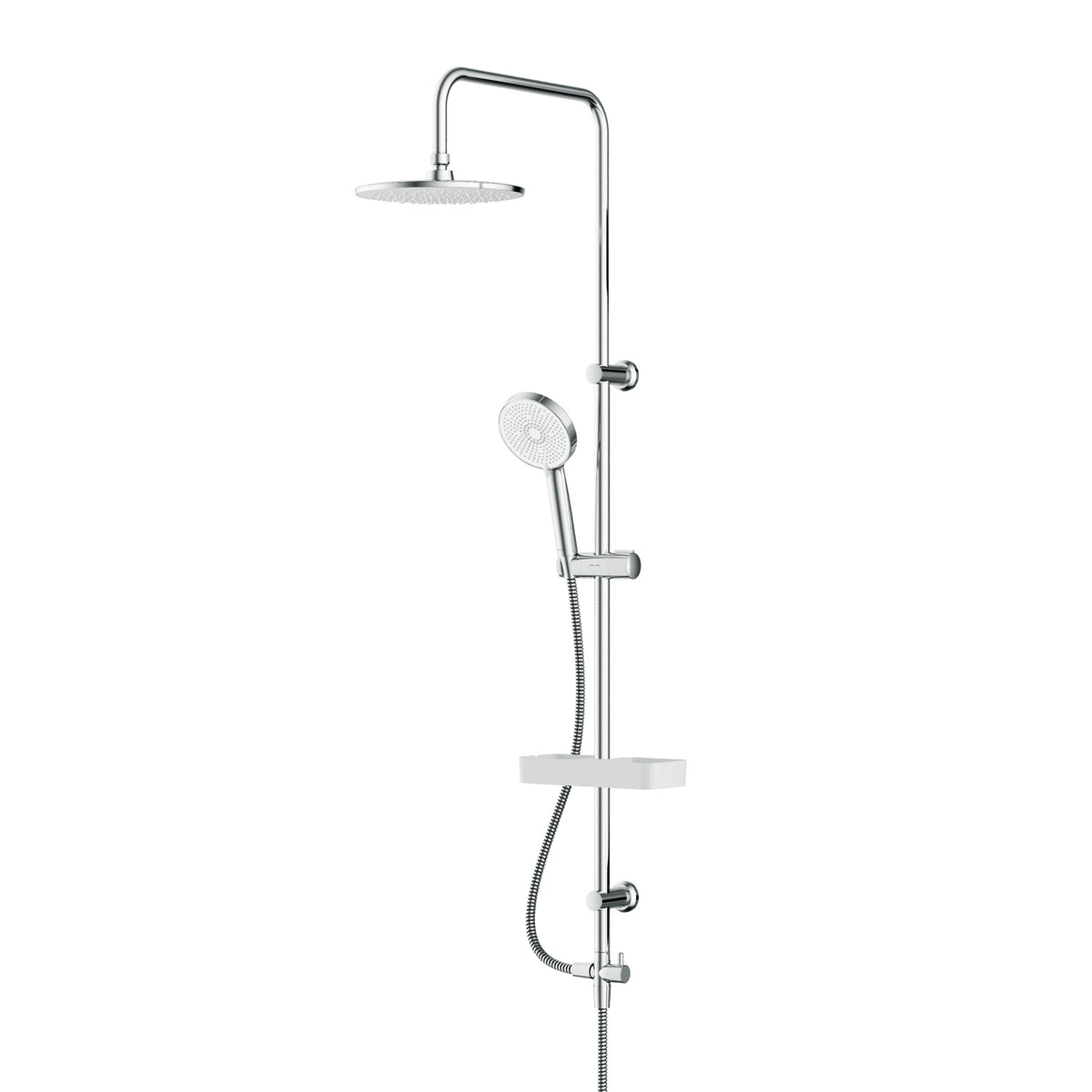 Système de douche ludique avec douche à effet pluie et étagère de douche–F078Y203