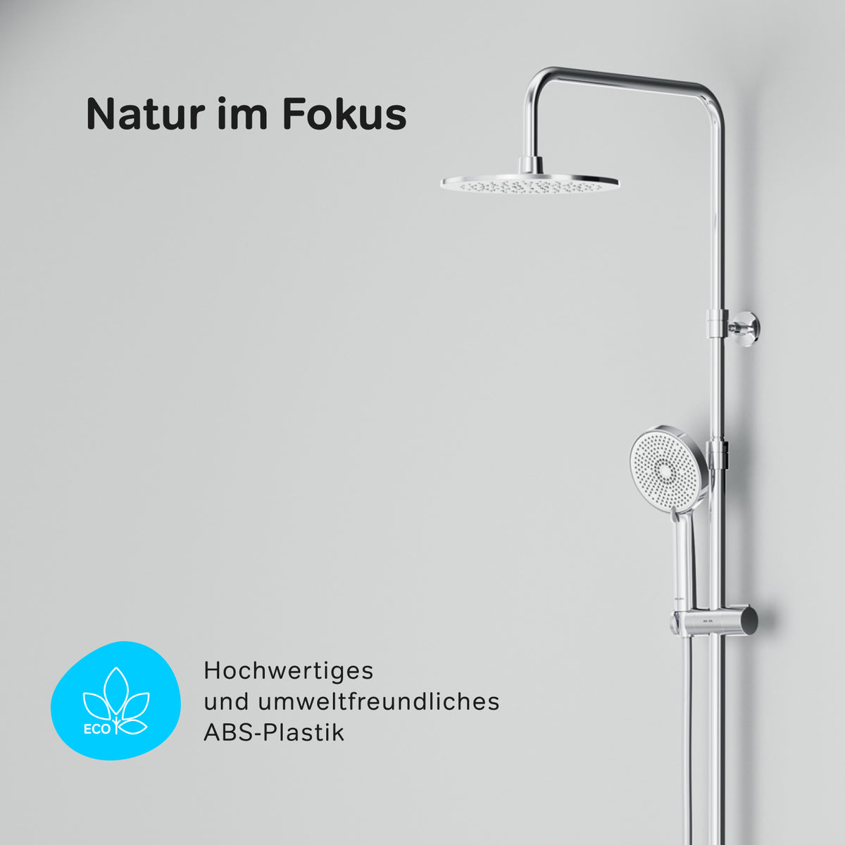 Système de douche Play avec thermostat et douche à effet pluie–F078Y400