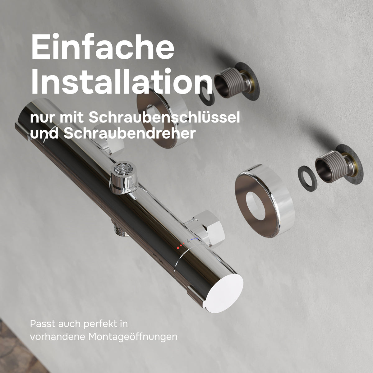 Duschsystem Play mit Thermostat und Regendusche – F078Y400