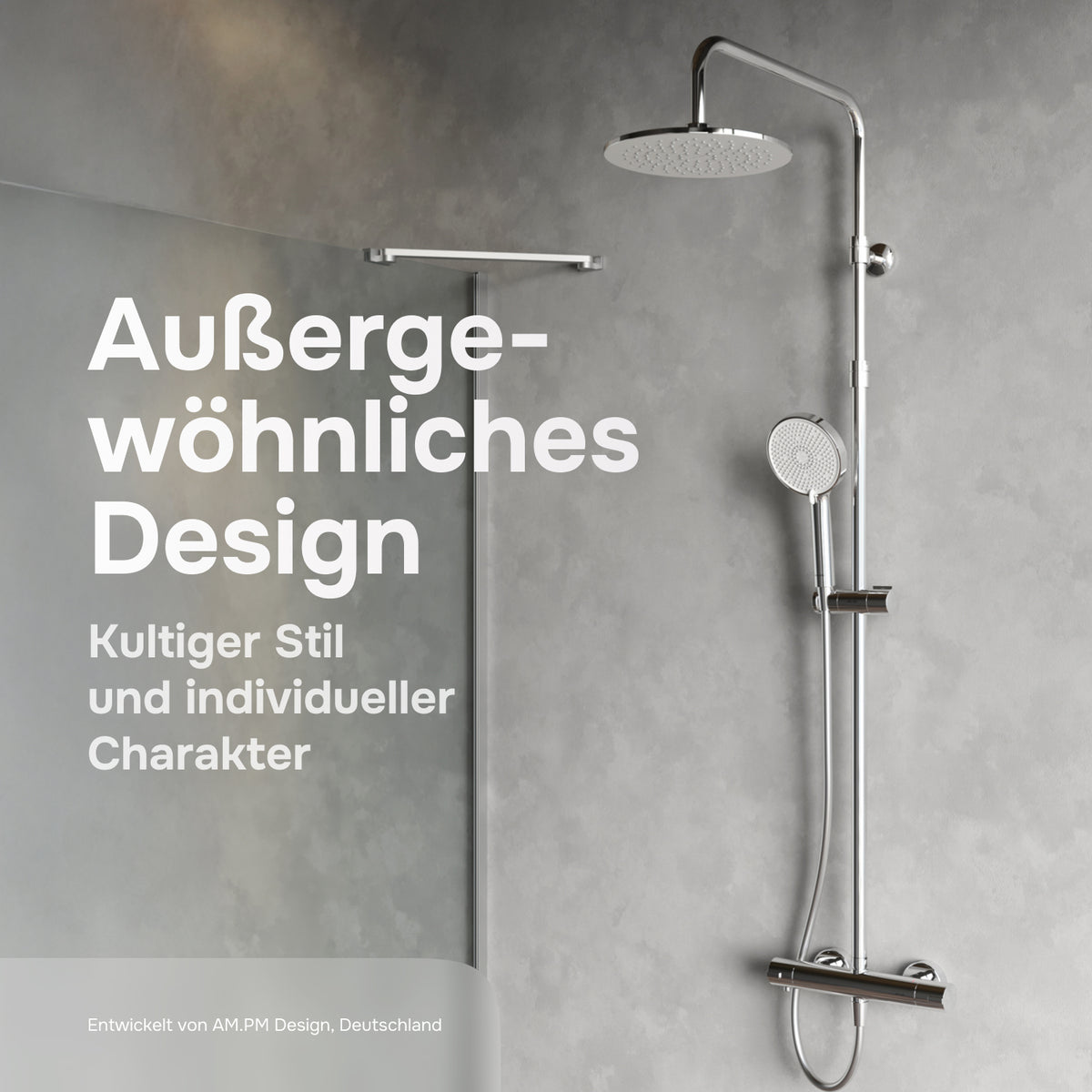 Duschsystem Play mit Thermostat und Regendusche – F078Y400