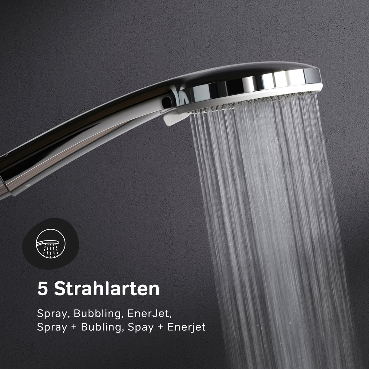 Système de douche Play avec thermostat et douche à effet pluie–F078Y400