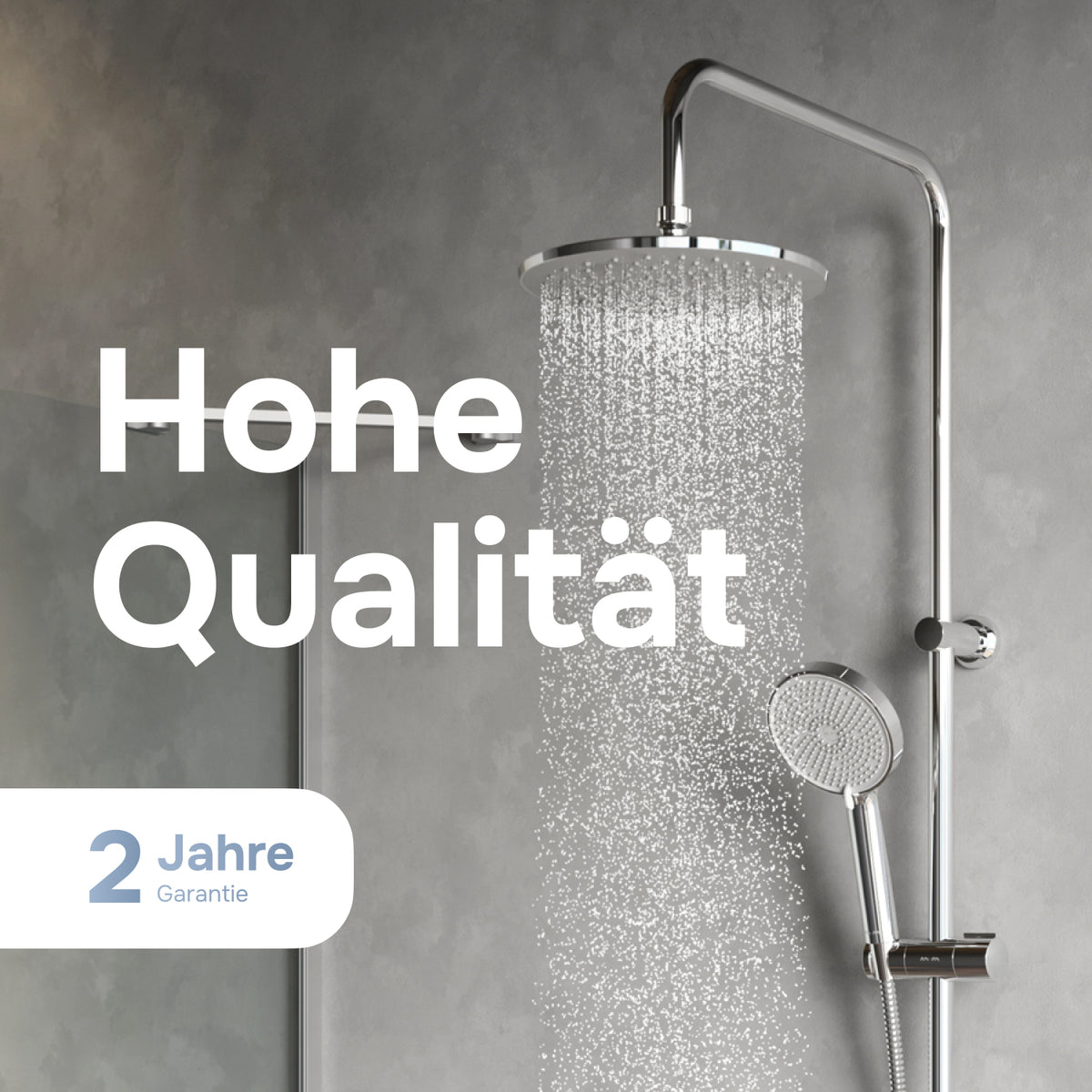 Duschsystem Play mit Thermostat und Regendusche – F078Y400