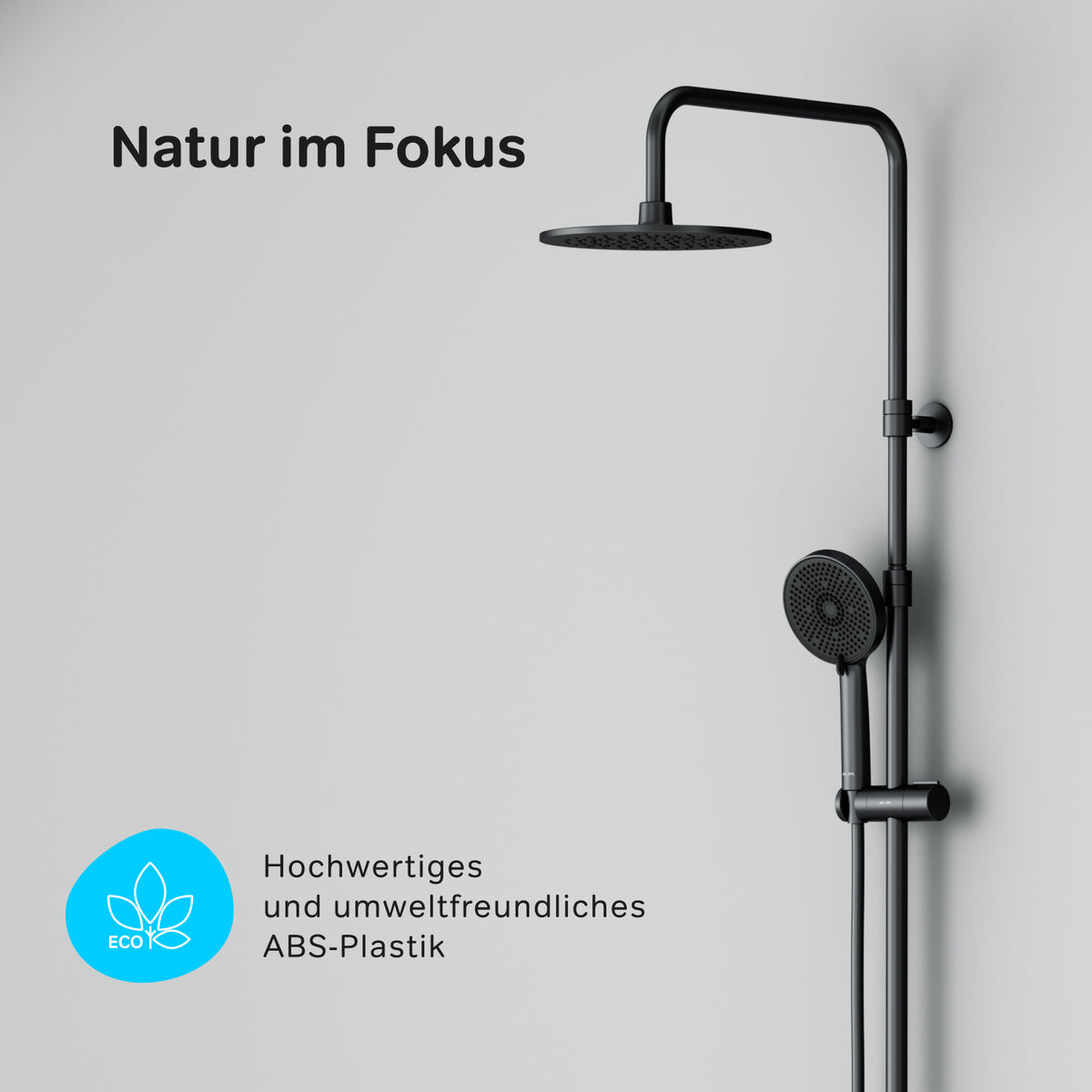 Système de douche Play avec thermostat et douche à effet pluie–F078Y422