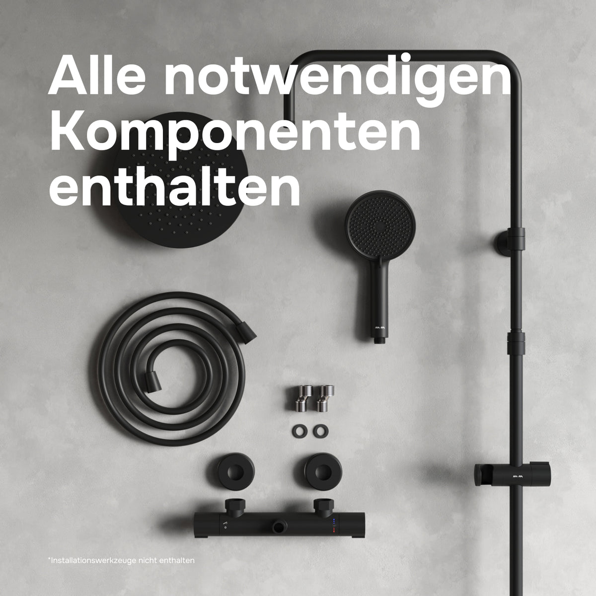 Duschsystem Play mit Thermostat und Regendusche – F078Y422