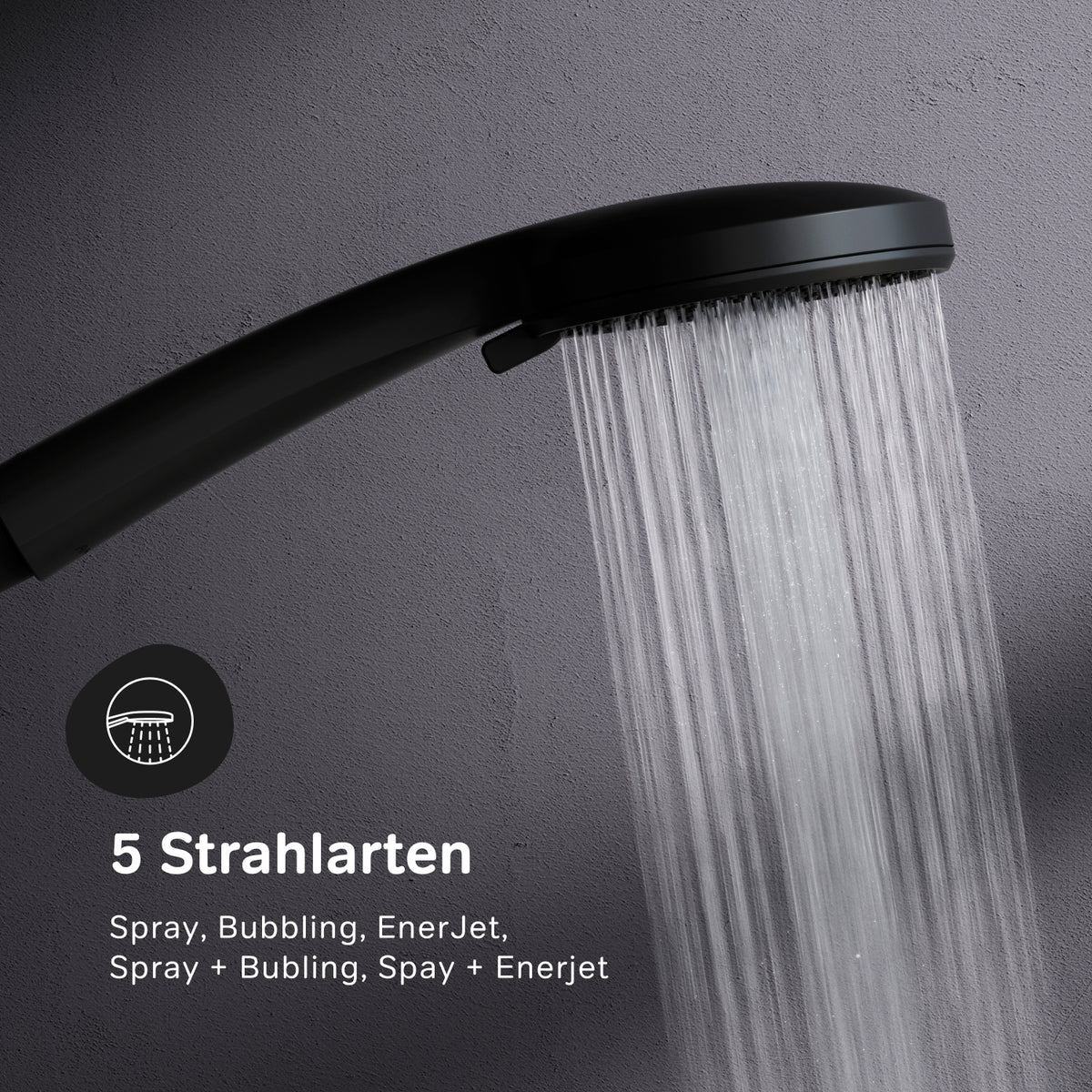 Système de douche Play avec thermostat et douche à effet pluie–F078Y422