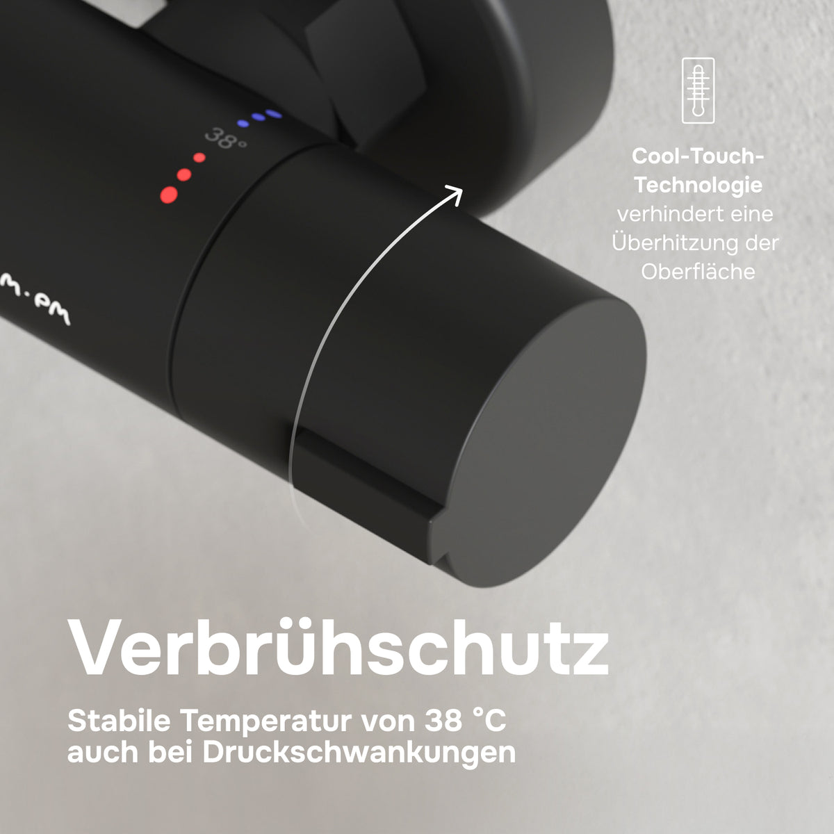 Duschsystem Play mit Thermostat und Regendusche – F078Y422