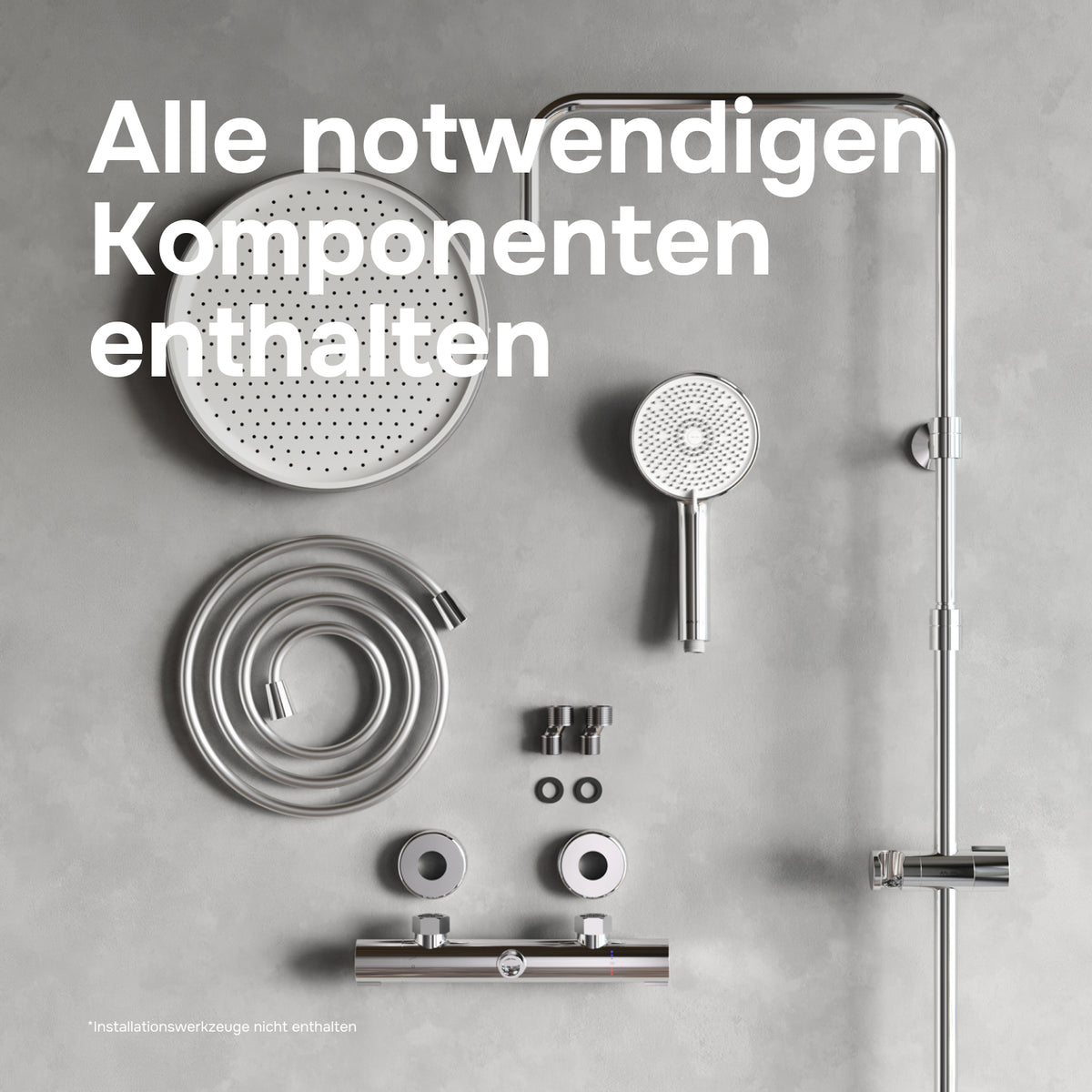 Duschsystem Play mit Thermostat und Regendusche – F078Z400